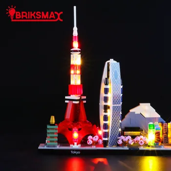 BriksMax Led Šviesos Rinkinys 21051 Architektūros Tokijo panorama suvenyrų