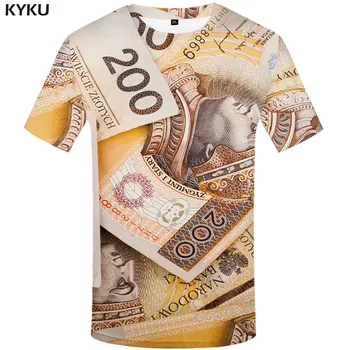 3d Marškinėlius Pinigus, T-marškinėliai Vyrams, Lenkija Shirt Spausdinti Pobūdžio Tshirts Atsitiktinis Harajuku T-shirts 3d Derliaus Anime Drabužius Vyrų Drabužiai.