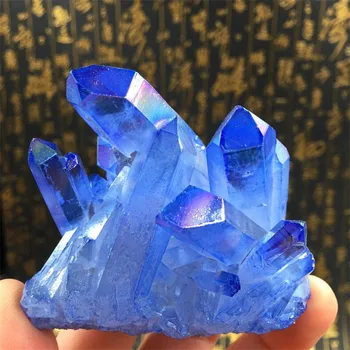 100g Speciali mažus gamtos mėlyna kristalų sankaupos, žaliavos, akmens degaussing mėginių ėmimas ir valymas