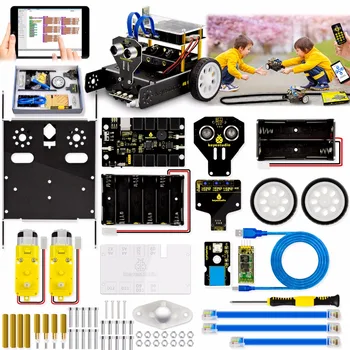Keyestudio KEYBOT Kodavimo Programuojami Švietimo Robotas Car Kit + Vartotojo Žinynas Arduino KAMIENINIŲ Grafinis Programavimas