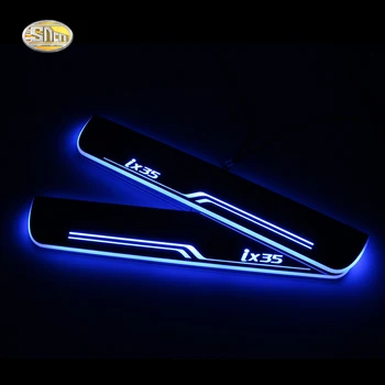 SNCN LED judančios šviesos nusitrinti pedalą, skirta Hyundai IX35 2010-2019 automobilių akrilo led durų slenksčio sveiki pedalo Dinaminis apšvietimas