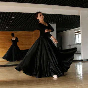 Moterų Lotynų Salsa Flamenko Įvyniojimas Sijonas Sportinių Šokių Šiuolaikišką Tango Valsas Sūpynės 904-A787