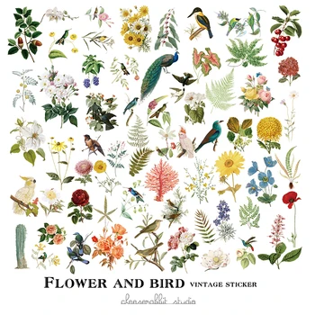 56pcs Šviesą gėlės ir paukščiai Acetatas Diecut formų Scrapbooking Laimingas Planuotojas/Kortelės Priėmimo/Žurnalinė Projektas