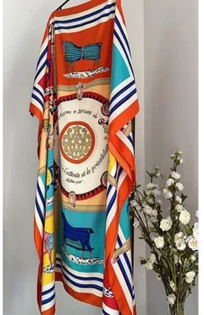 Kuveitas Mados Bloggers Rekomenduojame Populiarus spausdinti Šilko Kaftan Maxi suknelės Prarasti Vasaros Paplūdimio Bohemijos kaftan ilga suknelė lady