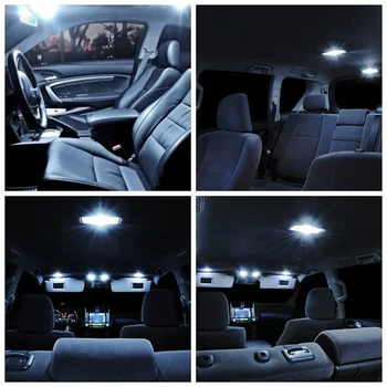 7pcs Baltos LED Lemputės Interjero Paketas Rinkinys, Skirtas Chevrolet Chevy Malibu 2013 Žemėlapis Dome Licencijos numerio ženklo Žibintas Chevy-B-07