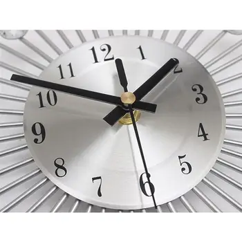 Amatų Metalo kalnų krištolas Sieninis Laikrodis Šiuolaikinės Silent Laikrodis Kabo Dekoro Kambarį Miegamojo, Biuro