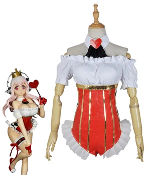 Japonų Anime, Raudona Karalienė Versija Super Sonic Cosplay Kostiumai, Merginos, Sexy Lolita Dress Helovinas Karnavalas Uniformas Užsakymą