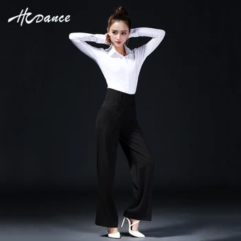 Hcdance lotynų šokių kelnės Moterims šokio kostiumai nuosėdos aukšto juosmens Salsa Tango, Rumba flamengo Pramoginiai karšto pardavimo A236