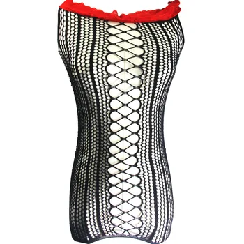 Candiway Elegantiškas Off Peties Dizainas Sexy Nėrinių Matyti Per Žvejybos Tinklas Mini Suknelė Karšto Apatiniai Nustatyti, Erotinis Apatinis Trikotažas Moterims