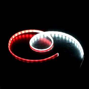 LEEPEE LED Automobilių Įspėjamoji Lemputė Priedai Universalus Auto Duris Šviesos Apdailos Atmosfera Lempos Juostelės Balta Raudona 2VNT