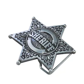 Judaizmas Šešiakampė Žvaigždė Pasirašyti Metalinių Diržo Sagčių Vyrams JAV šešiakampė Žvaigždė, Šerifo Už Diržai Vakarų Kaubojus Diržų Priedai