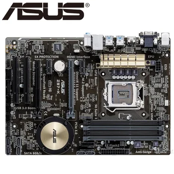 ASUS Z97-K originalus plokštė LGA 1150 DDR3 i7 i5, i3 CPU 32G SATA3 USB2.0 UBS3.0 Z97 naudoti darbastalio plokštė