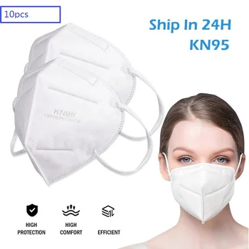 Greitas Pristatymas KN95 Daugkartinio naudojimo Veido Kaukė su filtru, 5-Sluoksnis Respiratorius FFP2 Burną, Kaukės, apsauginės veido kaukės viruso nagų dangteliais