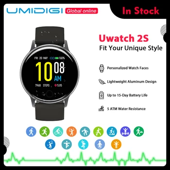 UMIDIGI Uwatch 2S Sporto Smart Watch Vyrų Vandeniui 5ATM 1.3