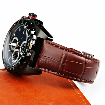 MAIKES Naujų Laikrodžių Juosta 18 19 20 22 24mm Watchband natūralios Odos Dirželis Žiūrėti Juoda Laikrodžio Apyrankė Žiūrėti Reikmenys Tissot