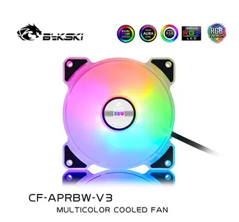 Bykski Vandens Aušinimo Radiatoriaus Ventiliatorius Kompiuteris PC Case Fan 120mm Reguliuojamas LED Šviesos 5v A-RGB Valdiklis Aušintuvo Heatsink Išjungti