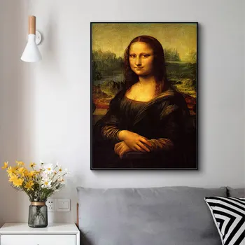 Mona Lisa Nuotrauka Modernios Sienos Meno Tapybos Drobės Dekoro Tapybos Aliejaus Tapybai Sienos Nuotrauka PosterModern į Svetainės Namų Dekoro