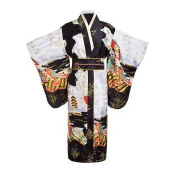 Hanbok šiuolaikinės Japonijos Tradicinių Kimono Yukata Derliaus Moterų vakarinę Suknelę Geiša Kimono Derliaus Moterų Etape Parodyti Kostiumas
