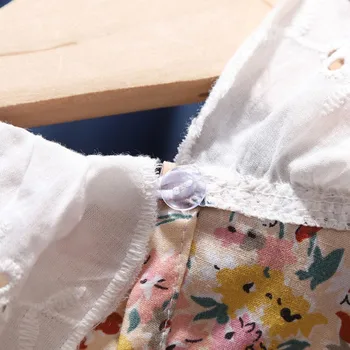 2020 m. Rudenį Medvilnės Baby Bamblys Paauglių Princesė Mokyklos Mergaičių Gėlių Spausdinti Palaidinė ilgomis Rankovėmis T-shirt