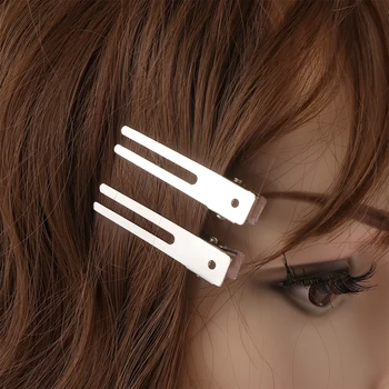 50Pcs Metalo Duckbill Plaukų Clips Japonija Paprastas Stilius Akimirksniu Įrašus Barrettes Curl Nustatymo Skyriuje Įrašus Sidabro Plaukų Aksesuarai