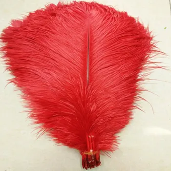 10 VNT natūralus raudonasis stručio plunksna 40-45 cm / 16 iki 18 cm plunksnų performance kamuolio vestuvių dekoravimas