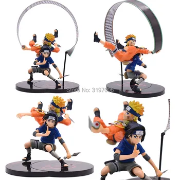 2 stilių Naruto Veiksmų Skaičiai Uchiha Itachi Uchiha Sasuke Naruto Veiksmų Skaičius, Modelis Anime Žaislas