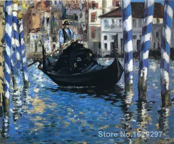 Meno Tapybos Edouard Manet grand canal Venecijoje (Mėlyna Venecija) Aukštos Kokybės Rankų dažytos