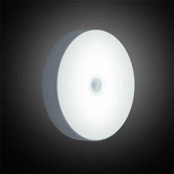 CLAITE 6 LED USB Įkrovimo PIR Judesio Jutiklis Šviesos Kontrolės Naktį LED Lempos Magnetas Sienos Šviesos Kabineto Naktiniai Šiltai Balta