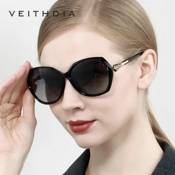 VEITHDIA moteriški Saulės akiniai Poliarizuoti Gradientas Objektyvas Prabangos Ponios Dizaineris Akiniai nuo saulės, Akinių Aksesuarai Moterims 3170
