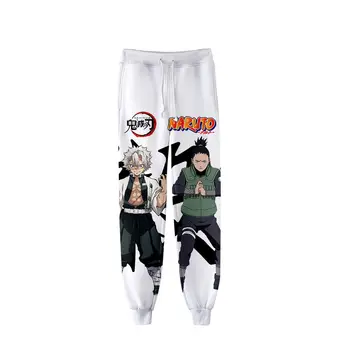 Anime Naruto / Demon Slayer 3D Spausdinimo Prakaito Kelnės Mados Harajuku Poilsiu Kelnės Kelnės Vyrams/Moterims Drabužių Hip-Hop Sweatpants