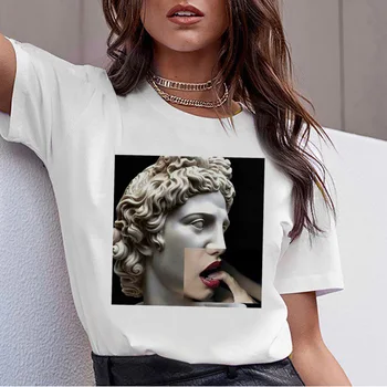 Vaporwave estetinės marškinėliai 2019 t-shirt moterims, moteriška moteris top marškinėliai marškinėlius hop korėjos Atsitiktinis vasaros 90s Grafinis harajuku
