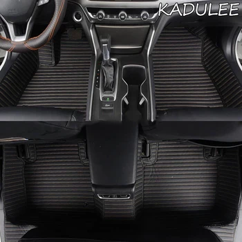 KADULEE Užsakymą odos automobilio grindų kilimėliai Geely visų modelių Emgrand EB7 GS GL GT EC8 GC9 X7 FE1 GX7 SC6 SX7 GX2 kojų kilimėliai