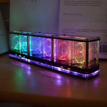 Imituoti Visą Spalvų RGB Švyti Vamzdis Laikrodis LED Muzikos Spektro 