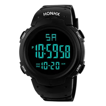 HONHX Vyrų LED Skaitmeninio Signalo Sporto Žiūrėti Silikono Karinės Kvarco Mados Laikrodis laikrodis kempingas nardymo relogio masculino