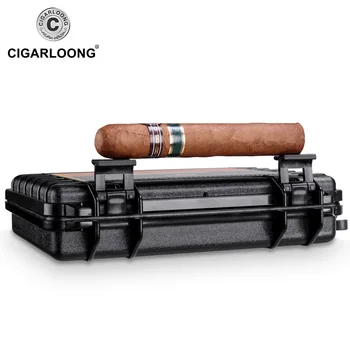 Nešiojamas Vandeniui Kelionės Cigarų Atveju, Pastatytas drėkintuvas Dulkėms atsparus smūgiams Cigarų Turėtojas drėkina Laikymo Dėžutė Dovanų B0051