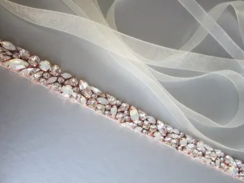 MissRDress Vestuvių Suknelė, Diržas Crystal Rose Aukso Rankų darbo Opal Vestuvių Cirkonio Nuotakos Diržai Varčios Vestuvių Deimantinis Diržo JK920