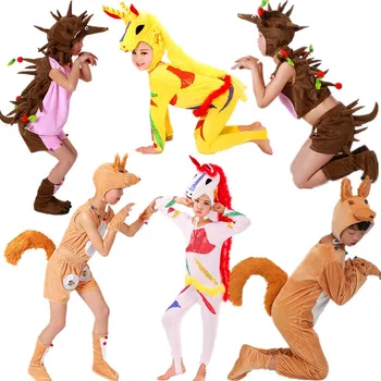 6 stilių gyvūnų kostiumai vaikams voverės kostiumas vaikams voverės uodega kostiumas ežys kostiumas helovyno cosplay šalis