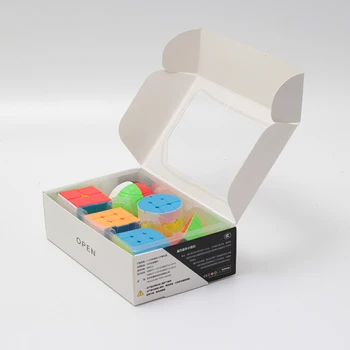 ZCUBE Pluoštas 6 Vnt/dovanų Rinkinys Pack Mini Magic Cube 2x2x2 3x3x3 Magija Kamuolys Cilindrų Key Chain Įspūdį Švietimo Žaislai Vaikams