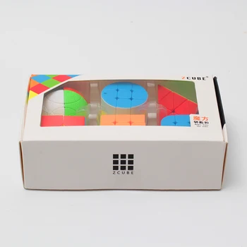ZCUBE Pluoštas 6 Vnt/dovanų Rinkinys Pack Mini Magic Cube 2x2x2 3x3x3 Magija Kamuolys Cilindrų Key Chain Įspūdį Švietimo Žaislai Vaikams