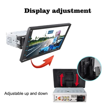 9 Colių HD Touch Screen Automobilio Radijo, GPS, Multi-language USB FM 9010A 12V Spalvinga Šviesos Bluetooth WiFi 4.2 MP5 FM 