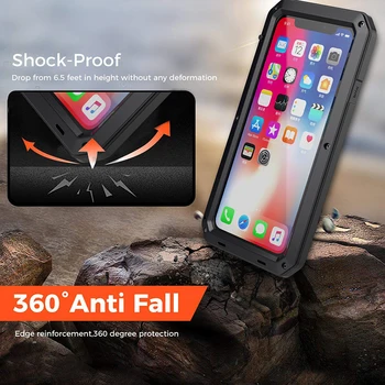 Sunkiųjų Apsaugos Doom Metalo šarvai Aliumininiai telefono dėklas skirtas iPhone 11 pro max XR XS 6 6S 7 8 Plus X 5S 5 atsparus smūgiams Dangtis