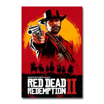 Red Dead Redemption 2 Filmų Plakatų spauda ant drobės HD Spausdinti Sienos Menas Kabinti Nuotraukas Modernus Kino Meno vidaus Apdaila