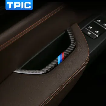 TPIC BMW F25 F26 Interjero Anglies Pluošto, Automobilių Durų Porankiai Saugojimo Dėžutės Rėmas Padengti Apdaila 2011-2017 X3 X4 Priedai
