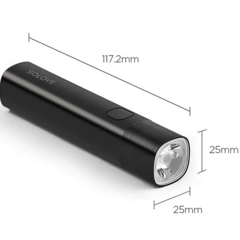 Originalus youpin SOLOVE Nešiojamas žibintuvėlis mobiliojo maitinimas USB Įkrovimo Ryškumas EDC Žibintuvėlis 3000mAh LED Žibintuvėlis už Dviratį