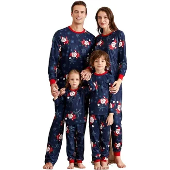 2020 Kalėdų Atitikimo Šeimos Komplektus, Mama Ir Aš, Tėtis Ir Sūnus Kalėdos Kūdikis Sleepwear Romper Vaikas Suaugusiųjų Drabužių Rinkiniai