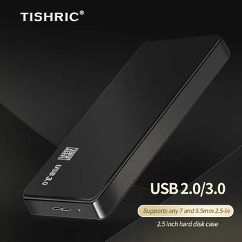 TISHRIC 2.5 Colių HDD Atveju Kietojo Disko Dėžutė Standžiojo Disko Atveju Hdd Talpyklos SATA Į USB 3.0 Adapteris, Skirtas HD Išorinės HDD Dėžutės