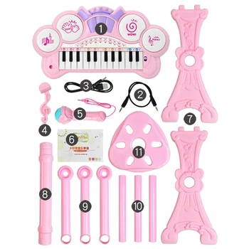 24 Klavišai Elektroniniai Klavišiniai Pianinas Organų Žaislas Vaikų Muzikos Instrumentas, Vaikų Žaislas