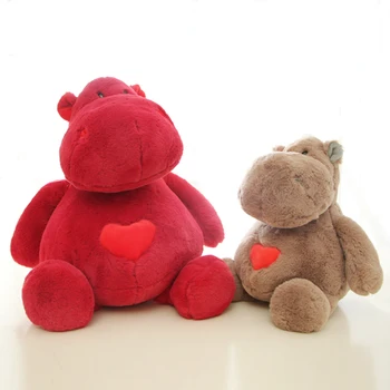 Candice guo pliušinis žaislas įdaryti lėlės animacinių filmų gyvūnų raudona širdis hippo meilužis kūdikių išreikšti meilę gimtadienio dovana kalėdų dovana 1pc
