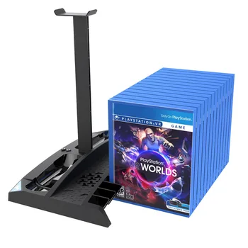 Dual Controller Charging Station Dock For PS4/PS4 Slim/PS4 Pro Ausinių Turėtojas Aušinimo Ventiliatorius Vertikalus Stovas Playstation 4