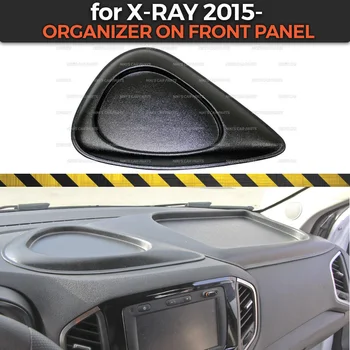Organizatorius ant priekinio skydelio už Lada X-Ray - plastikiniai konsolės iš ABS plastiko iškilumo funkcija kišenėje automobilių optikos reikmenys